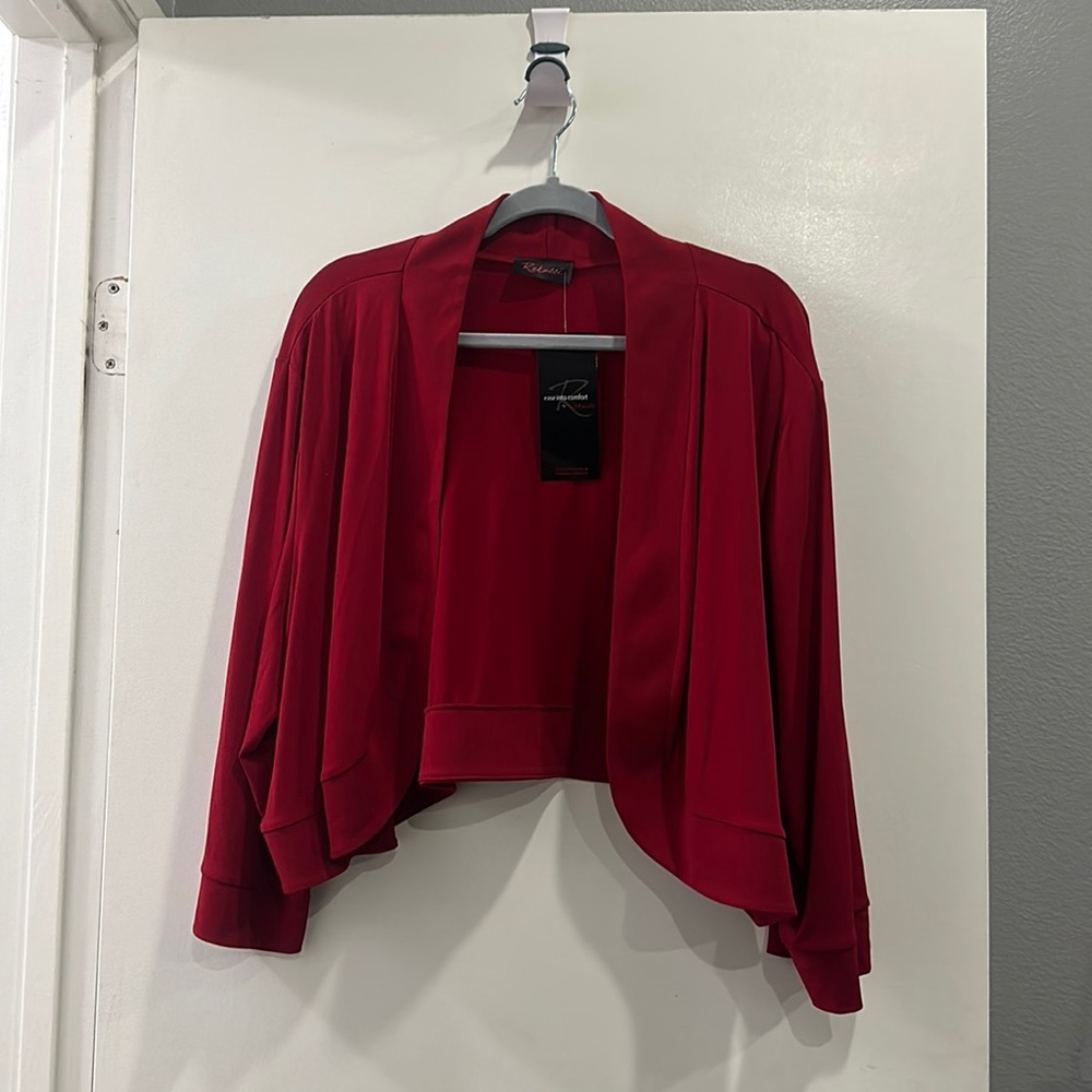Women crop formal blazer size 5x